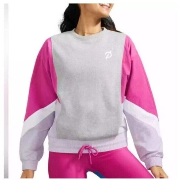 Peloton Womens Chic Fabric Mix Pullover Cinch Waist, Size Medium, NWT - Picture 1 of 10